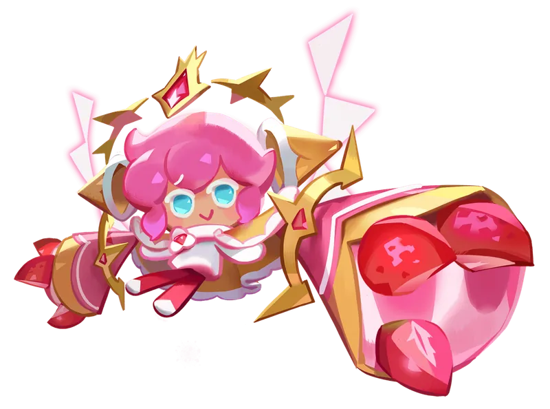 Strawberry Crepe Cookie artwork from Cookie Run: Kingdom
