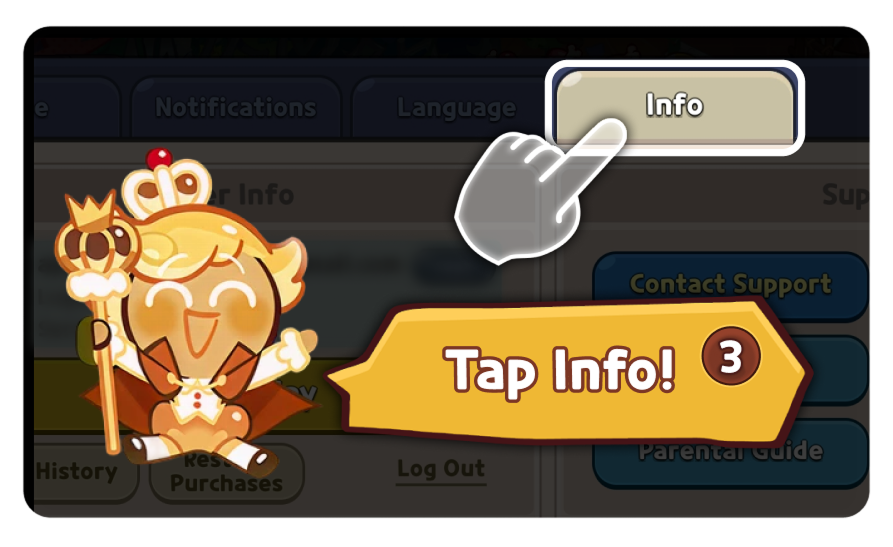 Locate the player information needed for coupon redemption.